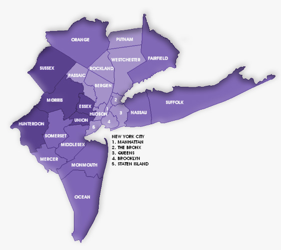 Personal Service Area Map